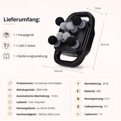 FormaPuls - Massagegerät mit 8 aktiven Köpfen